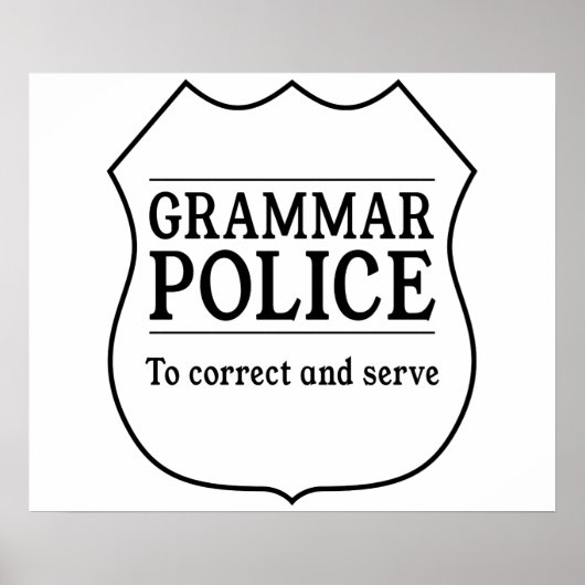 Grammar-Polizei Poster (Vorne)