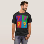 Grammar Punctuation Question Marks Retro Pop Art F T-Shirt (Vorne ganz)