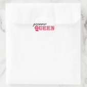 Grammar Queen Runder Aufkleber (Tasche)