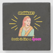 Grammar Queen Untersetzer (Vorderseite)