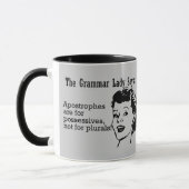 Grammatik-Dame Apostrophes Mugs Tasse (Links)