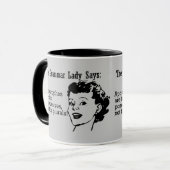 Grammatik-Dame Apostrophes Mugs Tasse (Vorderseite Links)