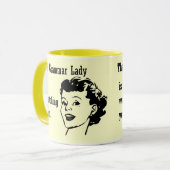 Grammatik-Dame Watching Mugs Tasse (Vorderseite Links)