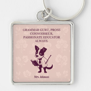 Grammatik-Guru Prosa-Kenner Leidenschaftlicher Erz Schlüsselanhänger