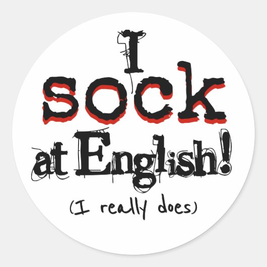Grammatik Humor Lustiger Grammatik Nerd Aufkleber (Vorderseite)