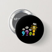 Grammatik Interpunktion Lustiger Englischlehrer St Button (Vorne & Hinten)