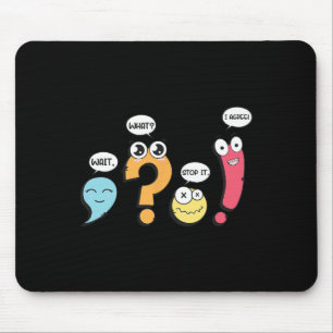 Grammatik Interpunktion Wart Was Stopp Es Ich Stim Mousepad