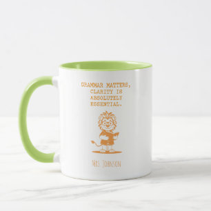 Grammatik ist wichtig Klarheit Wesentliches Englis Tasse