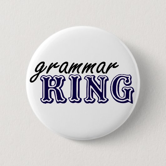 Grammatik-König Button (Vorderseite)