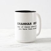 Grammatik-Nerd-Tasse Zweifarbige Tasse (VorderseiteRechts)