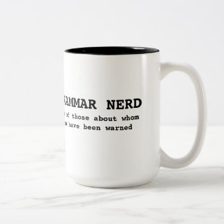 Grammatik-Nerd-Tasse Zweifarbige Tasse