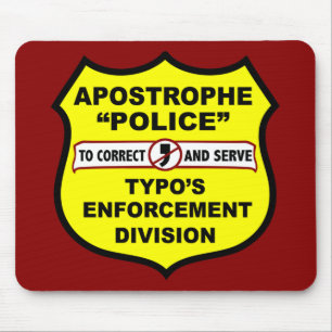 Grammatik-Polizei-Apostroph Mousepad