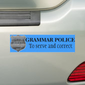 Grammatik-Polizei Autoaufkleber (Auf Auto)