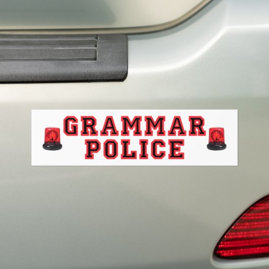 Grammatik-Polizei Autoaufkleber (Auf Auto)