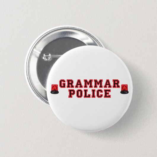 Grammatik-Polizei Button (Vorne & Hinten)