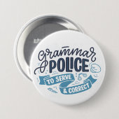 Grammatik-Polizei-Button Button (Vorne & Hinten)