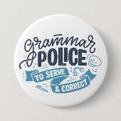 Grammatik-Polizei-Button Button (Vorderseite)