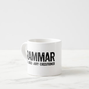 Grammatik-Polizei-Kaffeetasse Espresso-Tasse Gesch Espressotasse