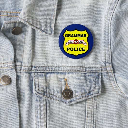 Grammatik-Polizei knöpft Button (Beispiel)