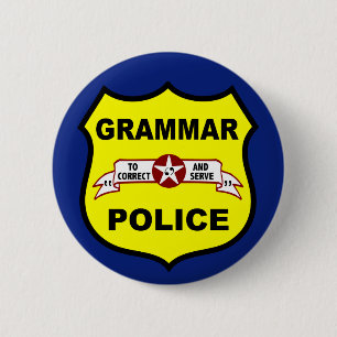 Grammatik-Polizei knöpft Button