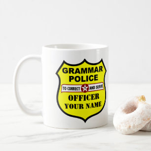 Grammatik-Polizei-kundengerechte Tasse
