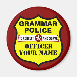 Grammatik-Polizei-kundengerechter Magnet