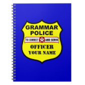Grammatik-Polizei-kundengerechtes Notizbuch Notizblock (Vorderseite)