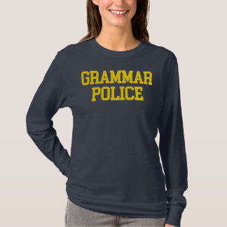 Grammatik-Polizei-lange Hülse T T-Shirt