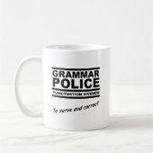 Grammatik-Polizei-lustige Tasse (Links)