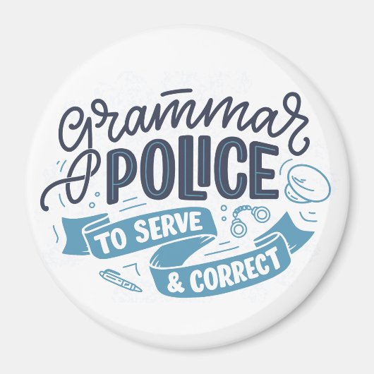 Grammatik Polizei Magnet (Vorne)