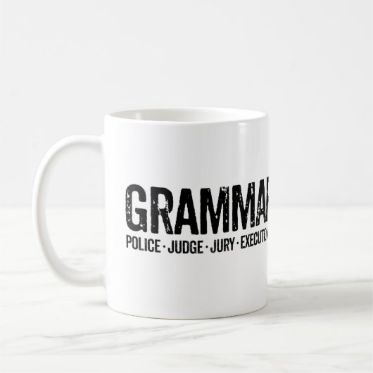 Grammatik-Polizei-Tassen-lustige Kaffeetasse (Links)