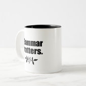 Grammatik | Sprachkenntnisse Kaffee-Tasse Zweifarbige Tasse (Vorderseite Links)