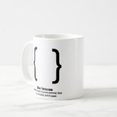 Grammatik-Tasse stützt Interpunktions-Grammatik ab Kaffeetasse (Vorderseite Links)