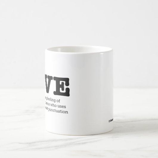 Grammatik-Tassen-Liebe-Definitions-englische Kaffeetasse (Mittel)