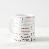 GrammatikGeek 11 Unze-Weiß-Tasse Kaffeetasse (Vorderseite Links)