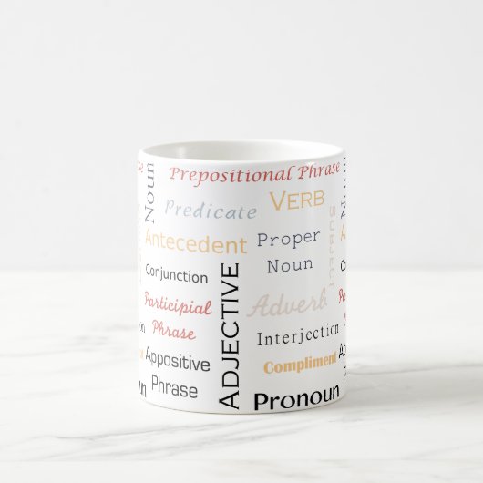 GrammatikGeek 11 Unze-Weiß-Tasse Kaffeetasse (Mittel)