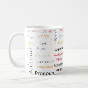 GrammatikGeek 11 Unze-Weiß-Tasse Kaffeetasse