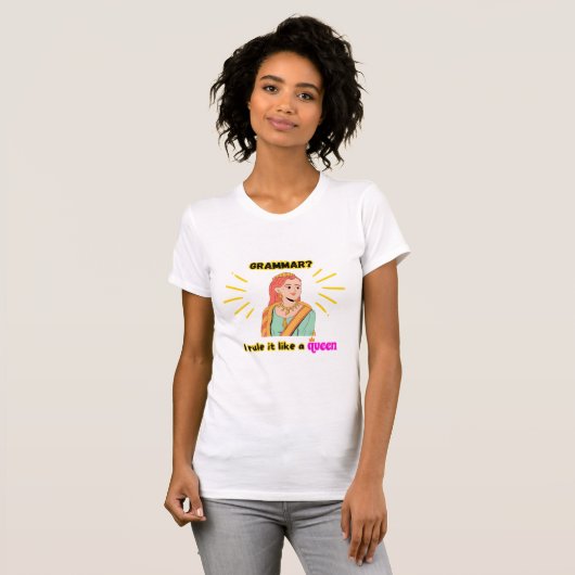 Grammatikkönigin! T-Shirt (Vorne ganz)