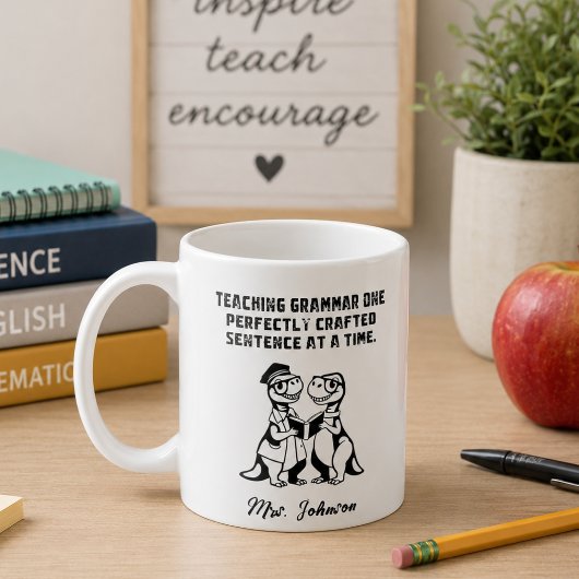 Grammatiklehrer Perfekt gestaltetes Satzdesign Kaffeetasse
