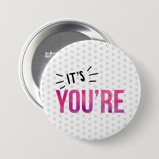 Grammatikpolizei - Du bist ein Knopf Button (Vorne & Hinten)