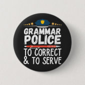 Grammatikpolizei für den korrekten T - Shirt Button (Vorderseite)