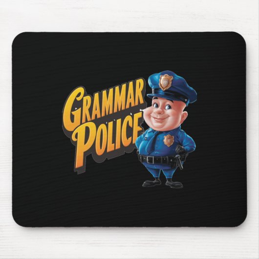 Grammatikpolizei Grammar S. English Lover Mousepad (Vorne)