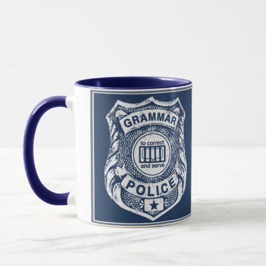 Grammatikpolizei richtig und bedienen tasse (Links)