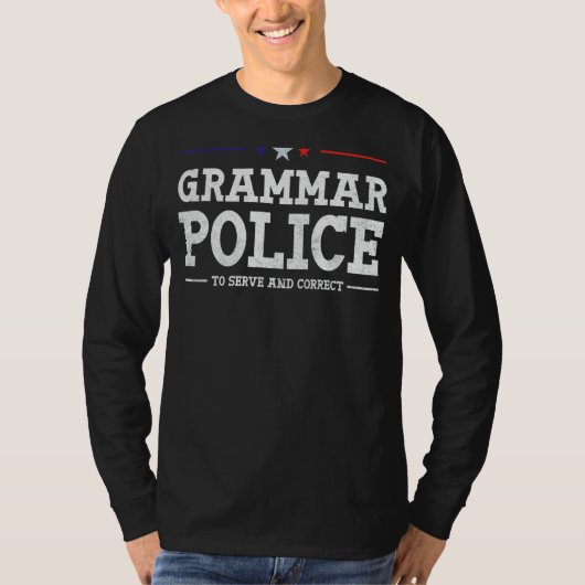Grammatikpolizei zur Bedienung und Korrektur von G T-Shirt (Vorderseite)