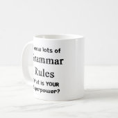 Grammatikregeln Kaffeetasse (Vorderseite Links)