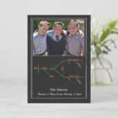 Grammatisch Diagrammed Merry Christmas Carol Feiertagskarte (Stehend Vorderseite)