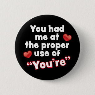 Grammatischer Liebe-Standard, 2¼ Zoll-Runder-Butto Button
