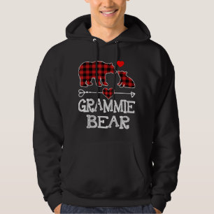 Grammie Bear Christmas Pajama Red Kariert Buffalo  Hoodie