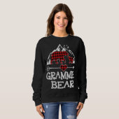 Grammie Bear Shirt, Red Buffalo Kariert Grammie Be Sweatshirt (Vorne ganz)