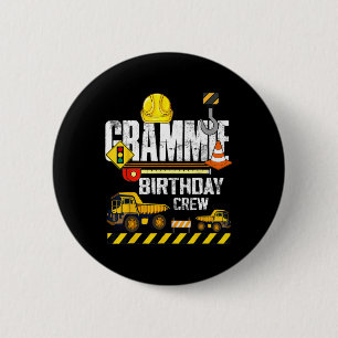 Grammie Birthday Crew Bau Grabbagger Party Button